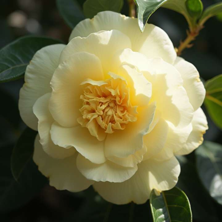 Camellia 'Brushfield's Yellow'