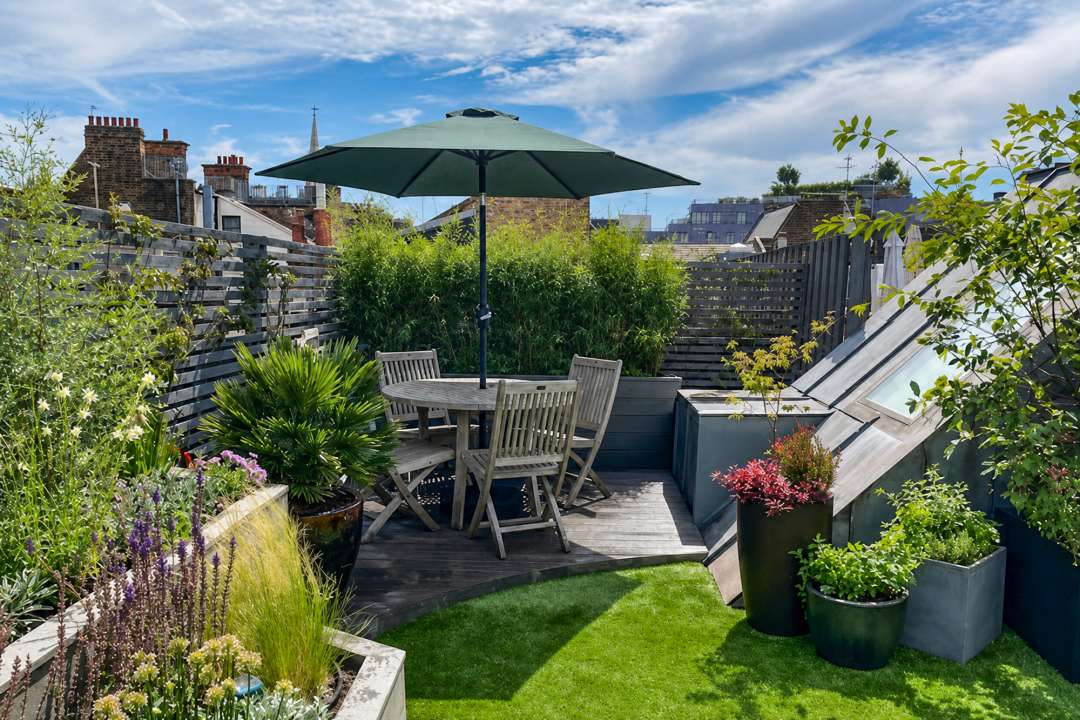Completed roof terrace planting scheme