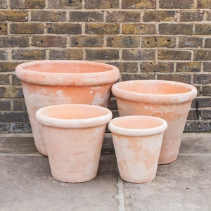 Aged Terracotta Handmade Coni Lip Planter (D47cm x H41cm) Outdoor Pot Plant - image 1