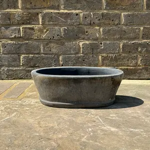 Alice Choko Patina (W35XH14XD21.5cm) Outdoor Oval Trough Planter Plant Pot - image 3