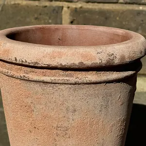 Antique Sand Cache Rim Planter (Pot Size D24xH25cm) Terracotta Outdoor Plant Pot - image 4