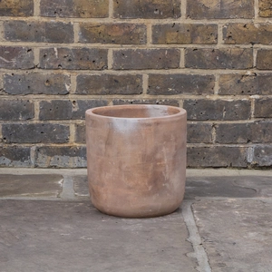 Antique Sand Handmade Cairo Cylinder Stone Planter (D20cm x H20cm) Outdoor Plant Pot - image 2