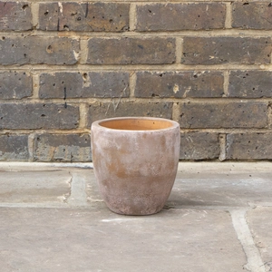 Antique Sand Handmade Lotus Stone Planter (D18cm x H18cm) Terracotta Outdoor Plant Pot - image 1
