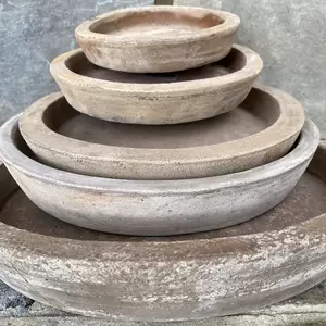 Antique Sand Stone Saucer (D18.5cm) Plant Pot Saucer - image 2