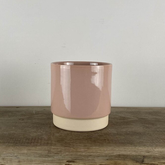 Ava Pink Glaze (D10cm x H11cm) Indoor Plant Pot Cover - image 1