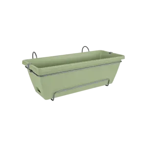 Elho Barcelona 50cm Allin Green Trough Planter – Eco-Friendly Plastic Planter Set