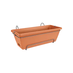 Elho Barcelona 50cm Allin Terra Trough Planter – Eco-Friendly Plastic Planter Set