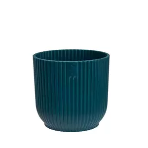 Elho Eco-Plastic Blue (Pot Size 9cm) Indoor Plant Pot Cover - image 1