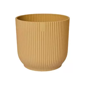 Elho Eco-Plastic Yellow (Pot Size 14cm) Indoor Plant Pot Cover