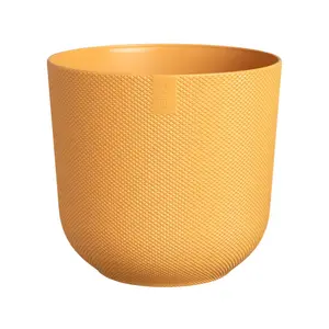 Jazz Round Amber Yellow (Pot Size 14cm) Eco-Plastic Indoor Plant Pot Cover - image 2