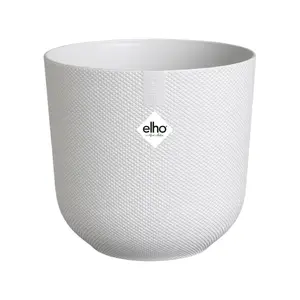 Elho Jazz Silky White (Pot Size 26cm) Eco-Plastic Indoor Plant Pot Cover