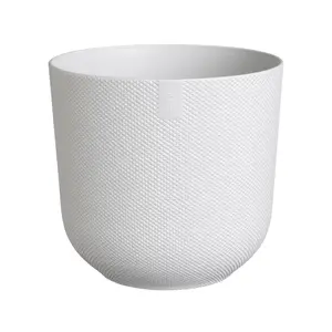 Jazz Round Silky White (Pot Size 14cm) Eco-Plastic Indoor Plant Pot Cover - image 2