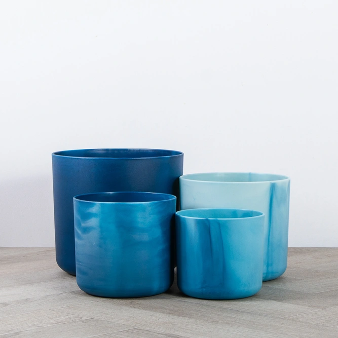 Elho Ocean Collection Blue (Pot Size 16cm) Indoor Plant Pot Cover - image 1