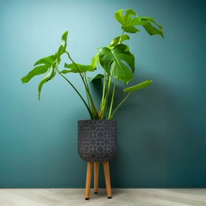 Flower Pot on Legs Grey (D25cm x H47cm) Multi-use Indoor Plant Pot Cover On Legs - image 3