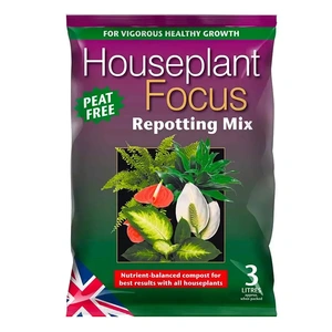 House Plant Focus 3L Peat Free Repotting Mix