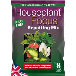 House Plant Focus 8L Peat Free Repotting Mix