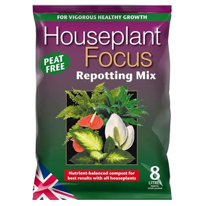 House Plant Focus 8L Peat Free Repotting Mix