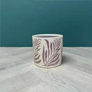 Mauve Branch Pot (D18xH16cm) Glazed Ceramic Plant Pot - image 4