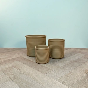 Momo Taupe Ceramic Plant Pot (D11cm) - image 3