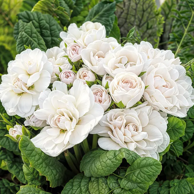 Primula Rosebud White (Pot Size 10.5cm) Rosebud White Primrose