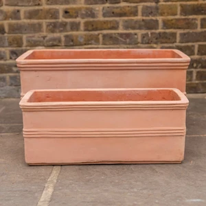 Ribbed Terracotta Trough - Outdoor Plant Trough