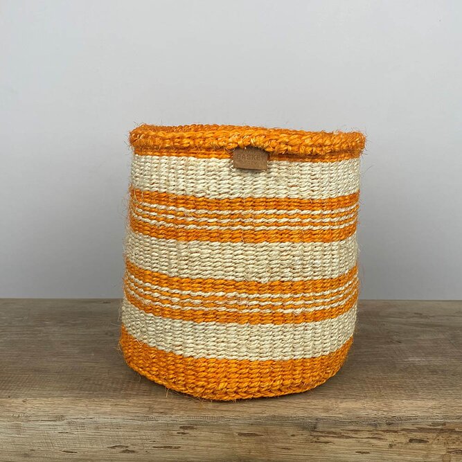 Sifa Orange Weaved Straw Basket (D20cm x H20cm) Indoor Plant Pot Cover - image 3