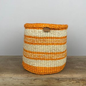 Sifa Orange Weaved Straw Basket (D20cm x H20cm) Indoor Plant Pot Cover - image 3