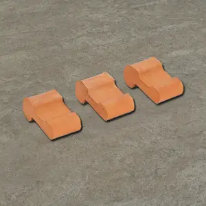 Smooth Terracotta Pot Feet (Foot Size L80 x W40 x H35mm) - Set of 3