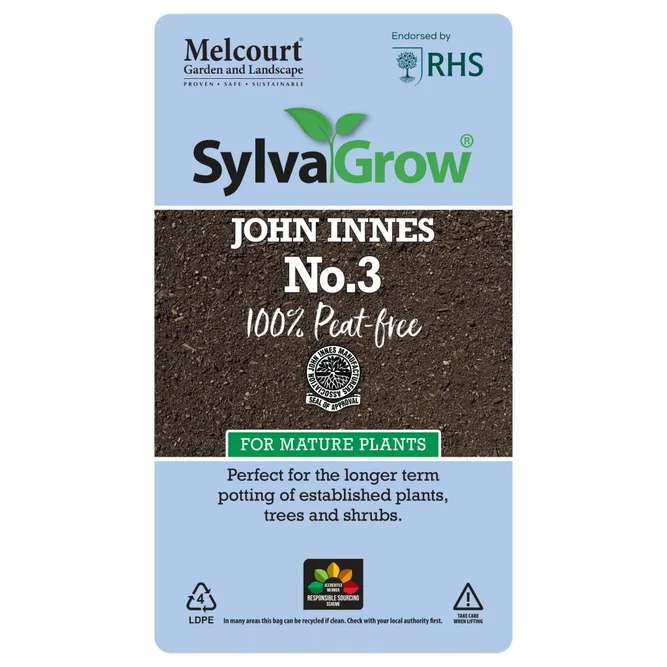 SylvaGrow John Innes No. 3 Peat-Free Compost 22L – For Mature Plants & Long-Term Growth