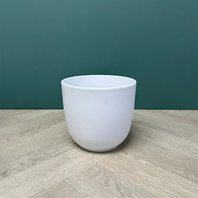 Tusca White Plant Pot (D14cm x H14.5cm) - image 1