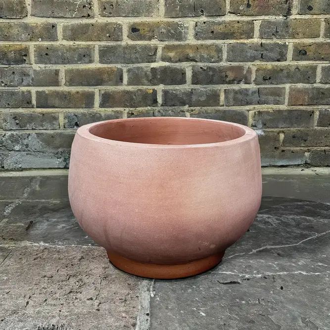 Whitewash Deluxe Bowl (D33xH25cm) Terracotta Planter - image 3