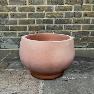 Whitewash Deluxe Bowl (D23xH18cm) Terracotta Planter - image 3