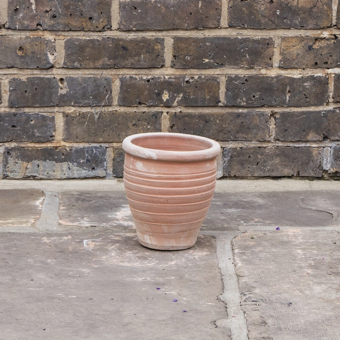 Whitewash Terracotta Handmade Stan A2 Planter (D21cmxH20cm) Outdoor Plant Pot - image 2