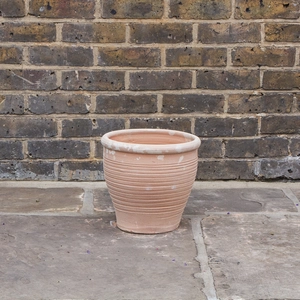 Whitewash Terracotta Handmade Stan A2 Planter (D32cmxH28cm) Outdoor Plant Pot - image 2