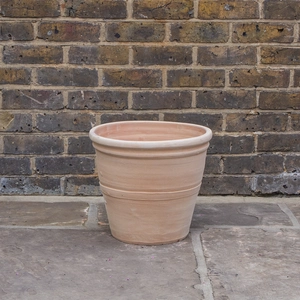 Whitewash Terracotta Handmade Stan RIng Planter (D38cm x H33cm) Outdoor Plant Pot - image 2