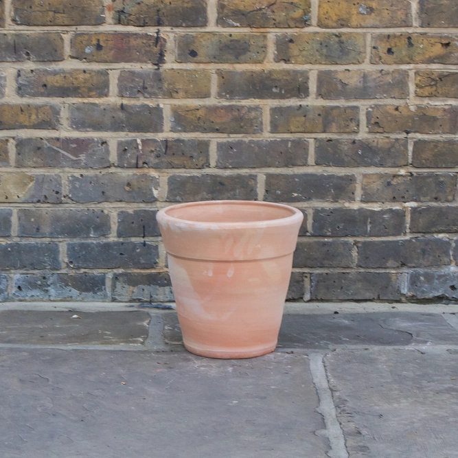 Whitewash Terracotta Handmade Stan Wide Planter (D31cm x H30cm) Outdoor Plant Pot - image 2
